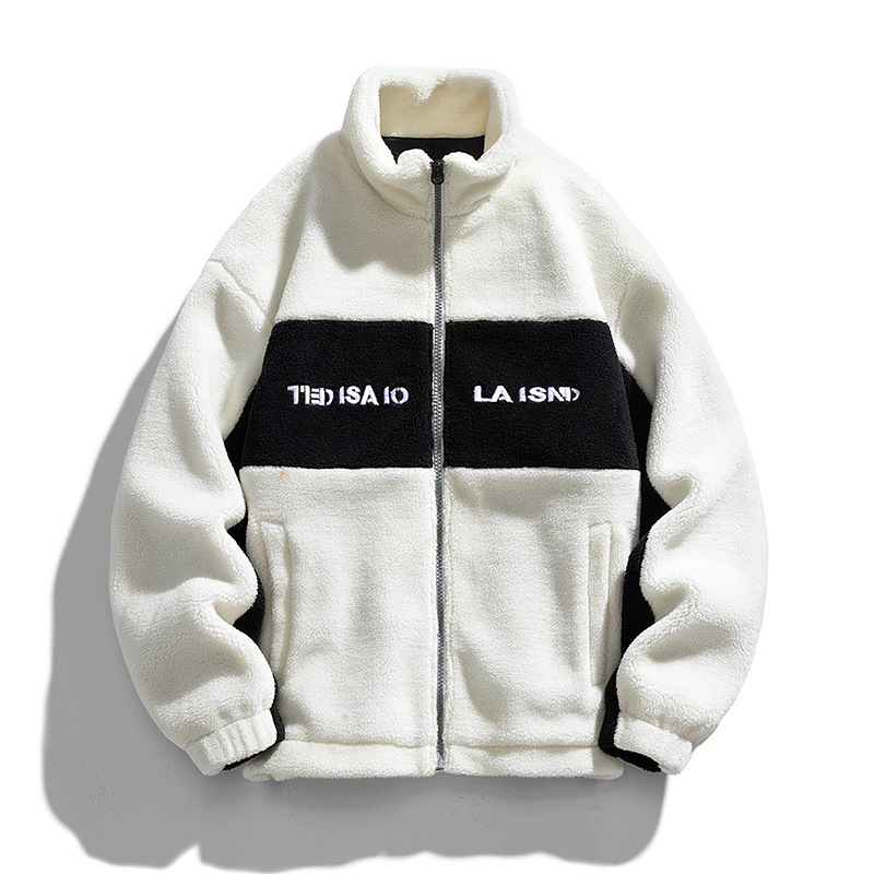 Men's Clothing spring and autumn lamb wool cotton jacket cotton clothing polar fleece jacket men's lamb wool couple_voghion.com