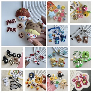 Cross-border 2024 New Bear Cartoon Hole Shoes Accessories DIY Cute Hole Shoes Shoes Flower Decorative Buckle