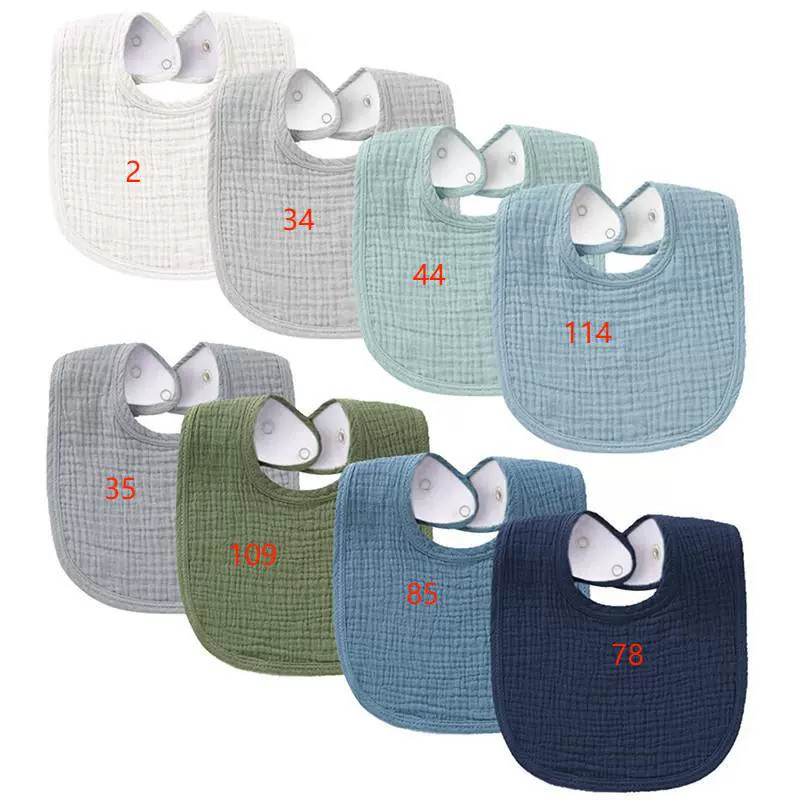 Double-layer gauze eating bib for new born for baby, water absorbent