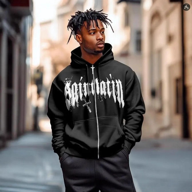 Cross-Border E-Commerce Temu Autumn and Winter New Men's Hip-Hop Style Fashion Hoodie 3D Printed Sports Flap Pocket Pants