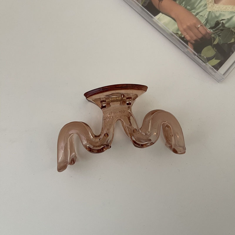 Rot und Braun gemischt clip sammlung einfache dame haar curler große zurück Löffel bad praktische clip clip_voghion.com