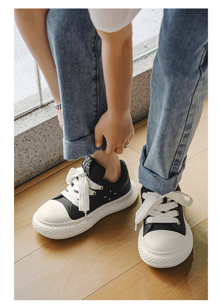 Herren Freizeitschuhe Fashion Sneaker Mit Dicker Sohle Und Runder Kappe_voghion.com