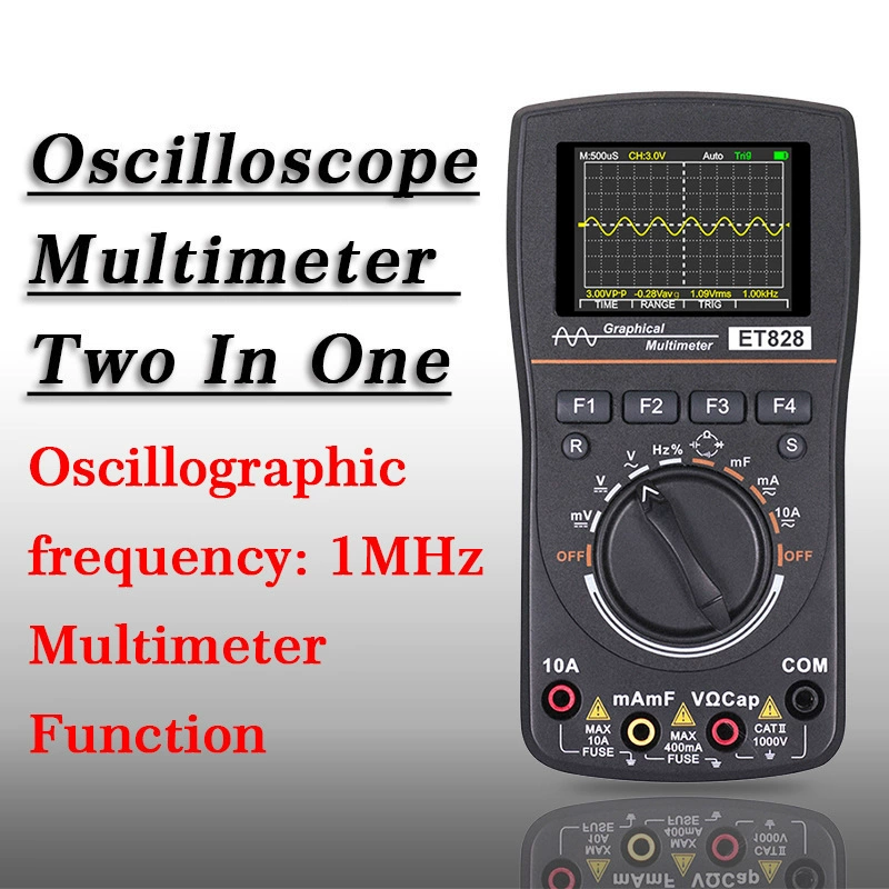 ET828 Осциллограф мультиметр 2-в-1 с осциллографной частотой Oscilloscope multimeter