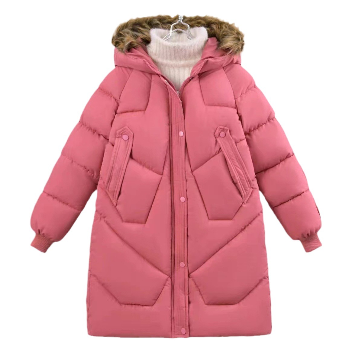 Ropa de invierno para niñas medianas y grandes para niños niñas de longitud media engrosada ropa acolchada de algodón para Niñas Ropa acolchada de algodón para niñas 2023 Internet celebridad nueva moda
