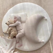 儿童圆型新款游戏垫爬行垫坐垫纯棉绗缝韩国ins新生宝宝拆洗地垫