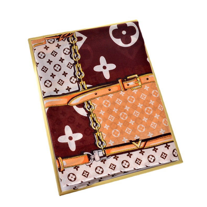 Otoño e invierno nueva cadena de moda europea y americana algodón y lino bufanda caliente Toalla de playa de las mujeres larga primavera y otoño delgada bufanda de estilo occidental