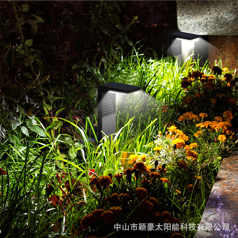 太阳能草地别墅地插灯 现代简约庭院草坪灯 防水户外花园庭院灯