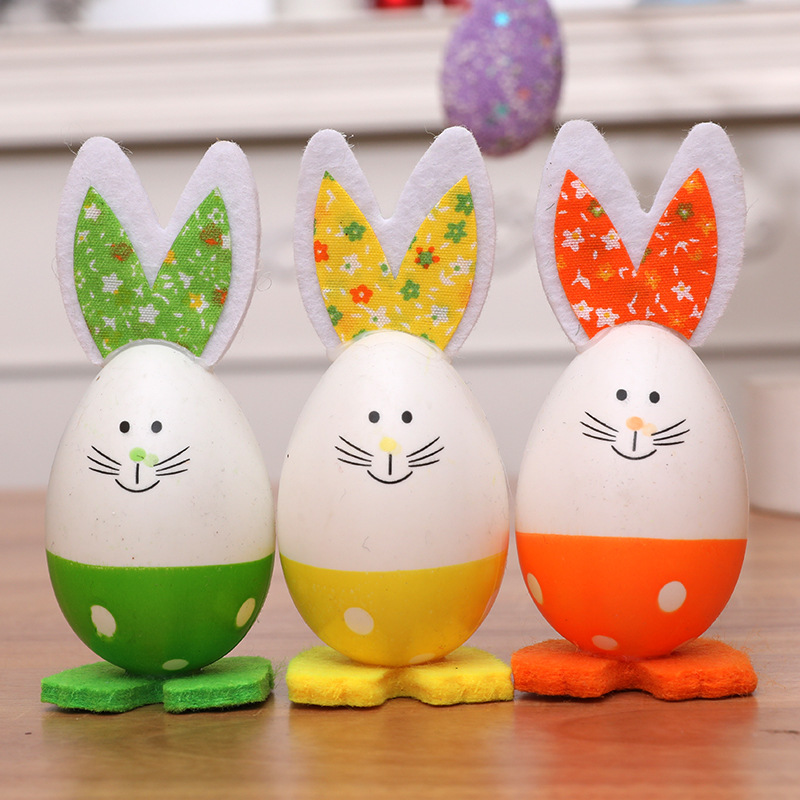 Cross-border Amazon rabbit egg Easter rabbit egg painted Easter decoration children's toys