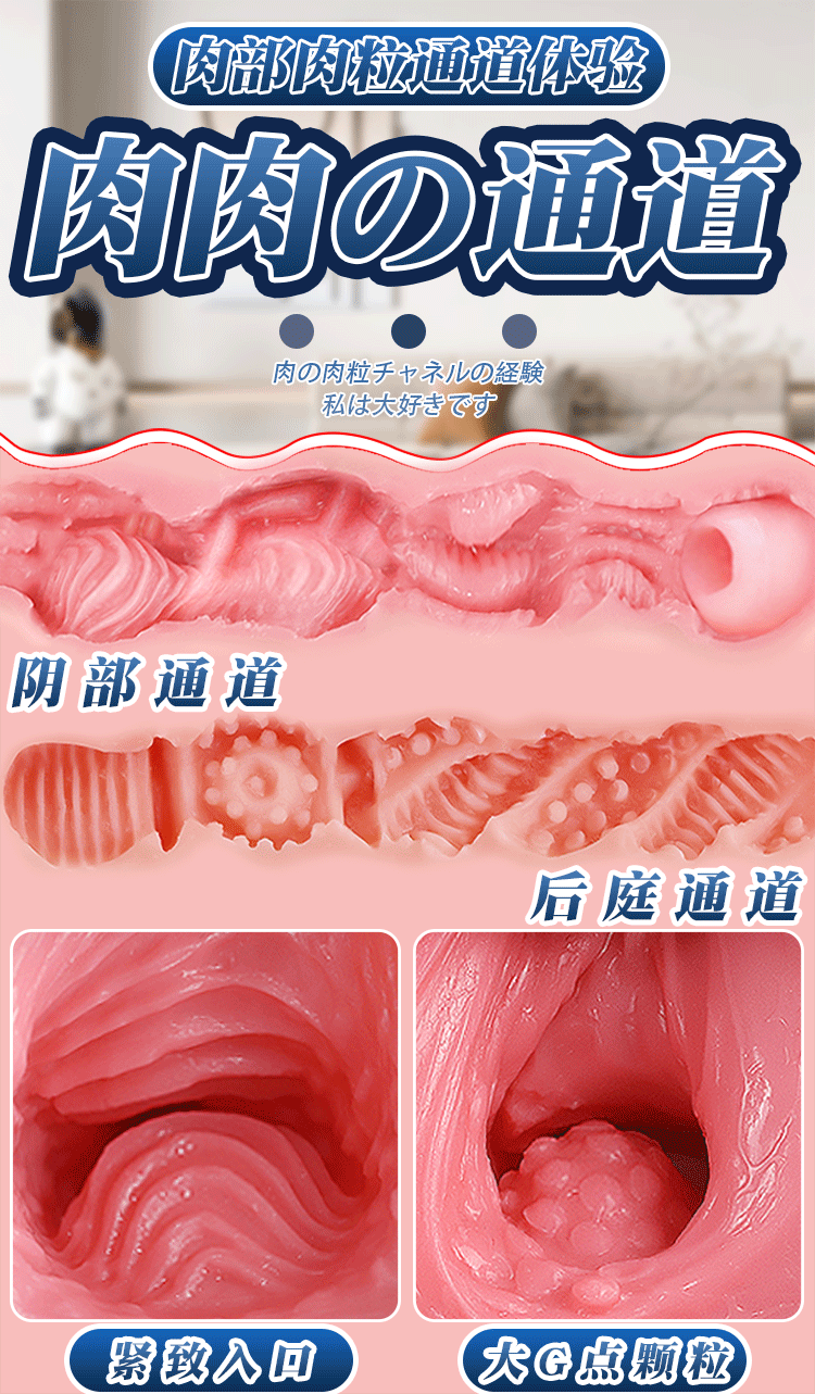 Jiuai Half-Body Male Masturbator with Vaginal and Buttocks Entry, TPE Inverted Mold, Non-Inflatable — detail image 6