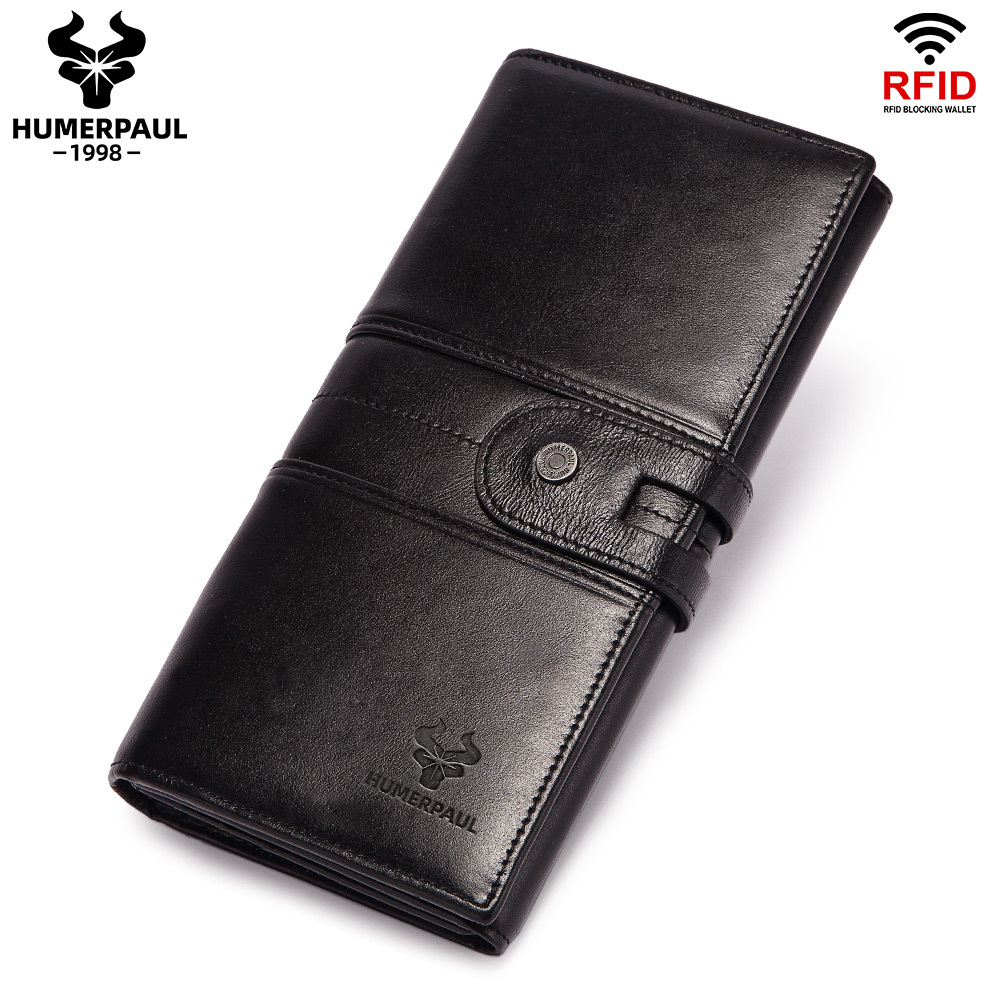 Hummer Paul RFID Genuine Leather Women's Wallet Long Clutch Bag Top Grain Cowhide Wholesale - Thumbnail 8