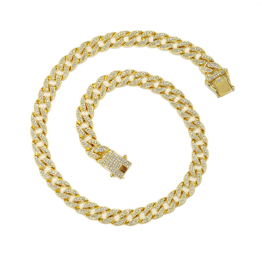 Colier personalizat oval hip hop, brățară, diamant de apă, bijuterii pentru bărbați, lanț cubanez_voghion.com