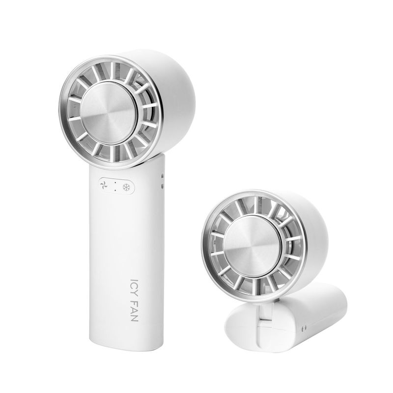 新型高速冷凍USB手持ちファン屋外携帯100速風力軽音無葉ミニファン|undefined