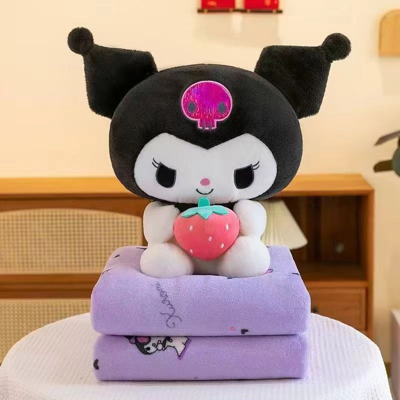 베개 이불 이중 목적 어린이 낮잠 담요 에어컨 이불 투인원 플러시 장난감 도매