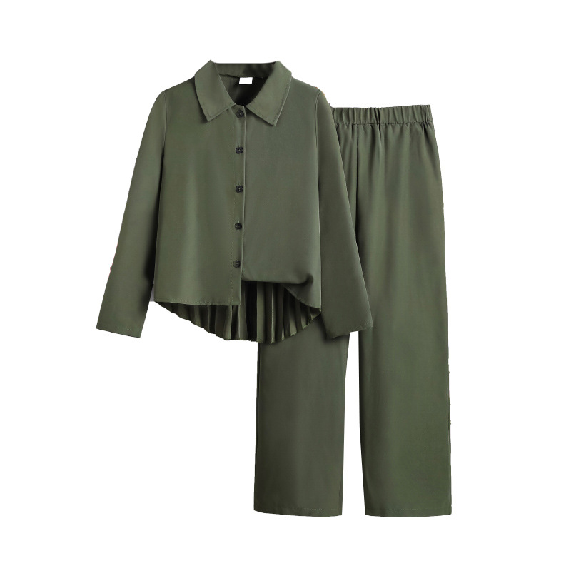 Comercio exterior ropa infantil primavera nueva moda europea y americana para niños y niñas de espalda prensada camisa de manga larga pantalones de piernas anchas