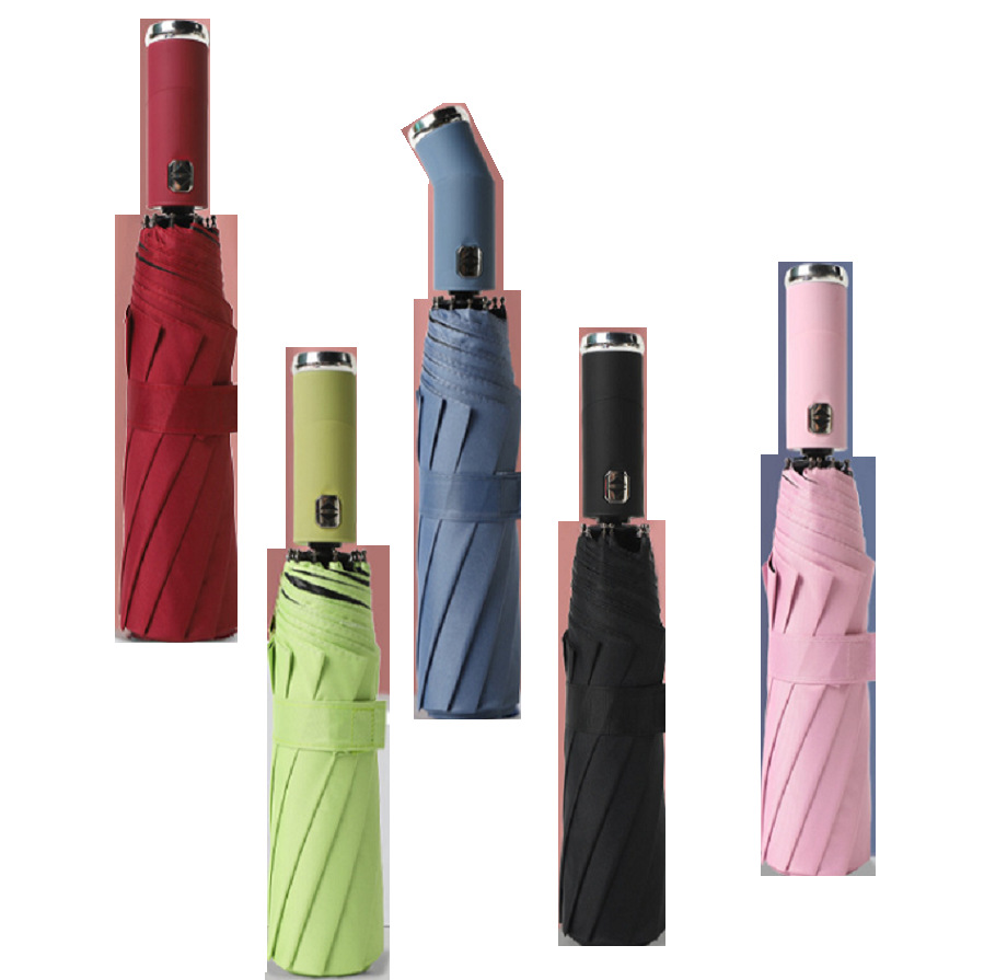 손전등 이중 용골 완전 자동 우산 접이식 여성 고급 감각 70% off 우산 회전식 앞 유리 우산은 로고를 인쇄할 수 있습니다