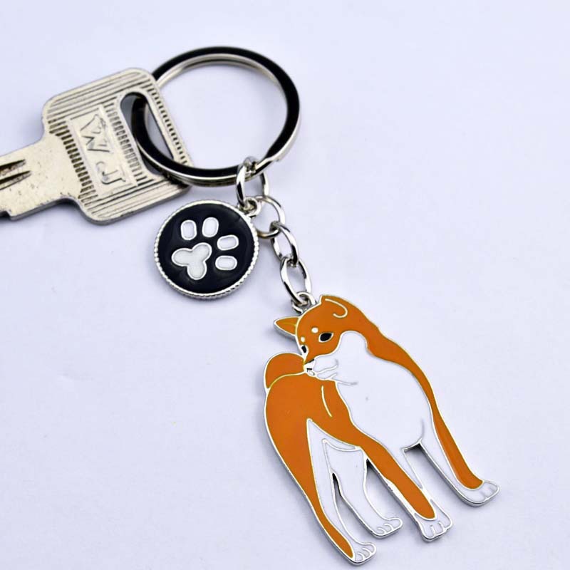 Cute, Funny Style Cute Funny Dog Metal Unisex Keychain