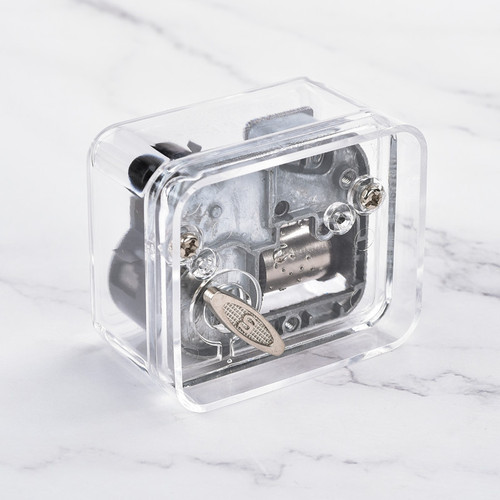 Acrylic Music Box Square Keywind Eight-Tone Music Box Furniture Decor Creative Gift Souvenir Harry Potter