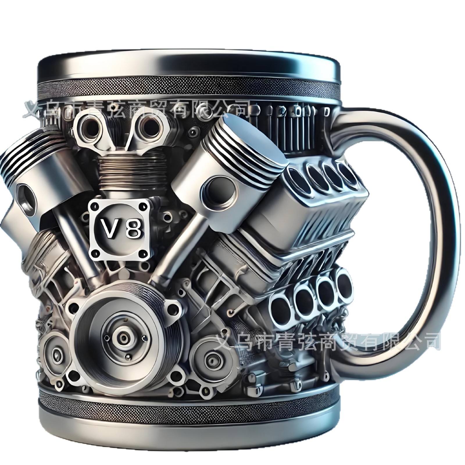 Motores transfronterizos V8 tazas V6 tazas creativas artesanías de resina de nicho mecánico decoración del motor