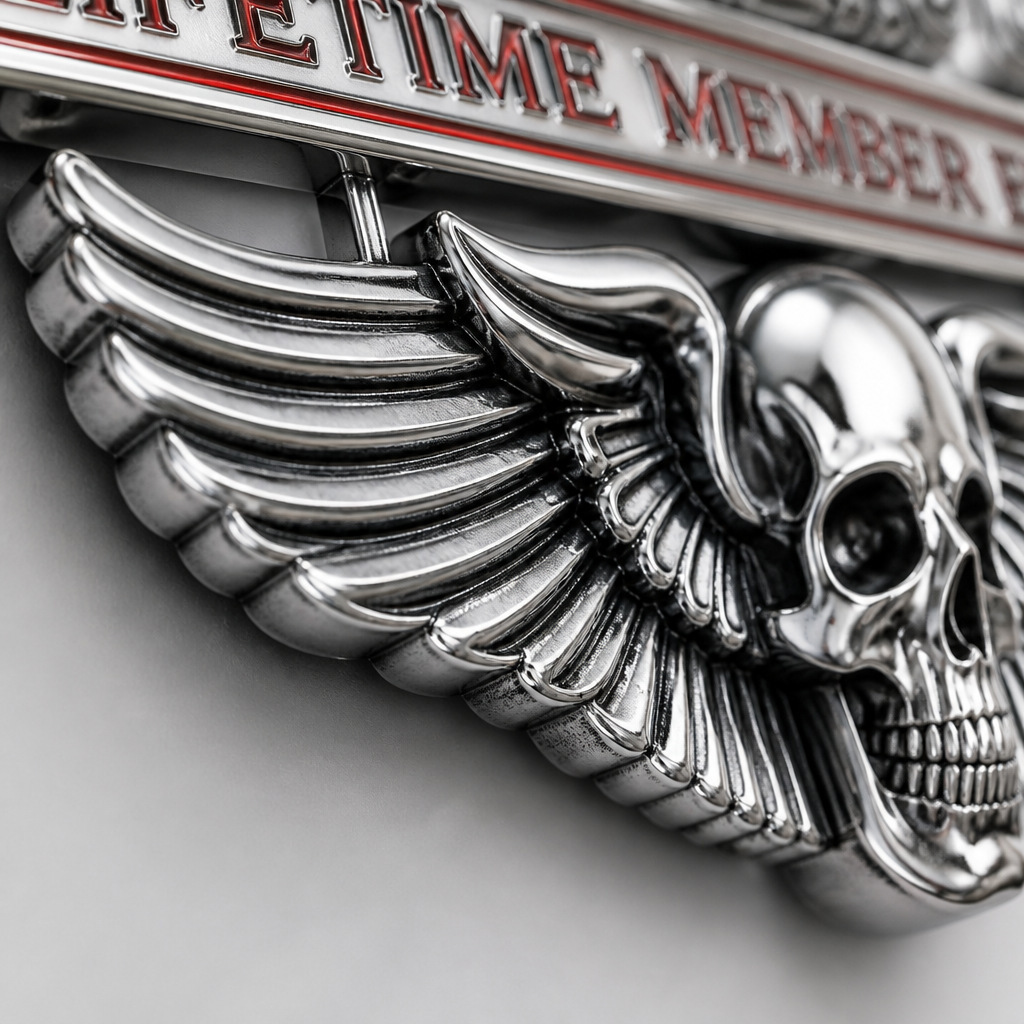 Manufacturer wholesale cross-border new popular product oldfuckersclub skull zinc alloy metal modified car body sticker