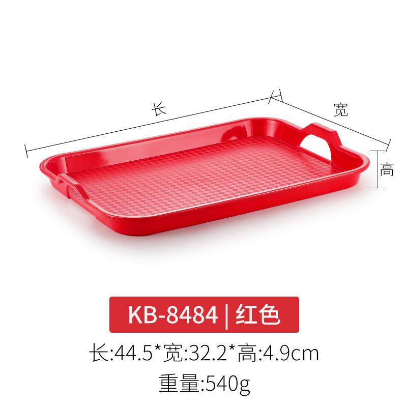 Super grueso A5 bandeja de melamina comercial rectangular con mango plato de comedor de jardín de infantes de plástico pan de exhibición plato de doble oreja