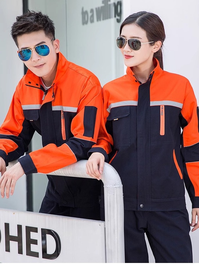 Trajes de trabajo primavera y otoño de algodón grueso resistente al desgaste soldadura eléctrica reparación de automóviles reflector de ingeniería de ropa laboral personalizada