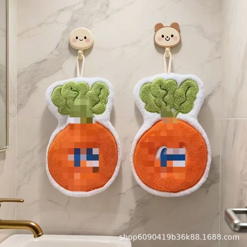 Cross-border Mayday Carrot Hand Towel Cute Hanging Cartoon Animal Souvenir Kitchen Absorbent Quick-Dry for Children Cross-border Mayday Carrot Hand Towel Cute Hanging Cartoon Animal Souvenir Kitchen Absorbent Quick-Dry for Children
