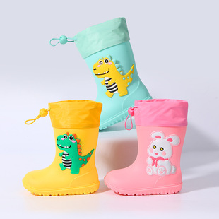 2023 baby children's rain boots girls kindergarten light non-slip waterproof rain boots boys children's water shoes summer wholesale