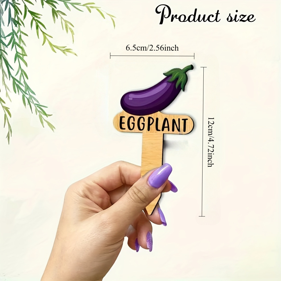 Cartoon moderno minimalista madera poplar enano planta insertado etiqueta de madera universal tarjeta artesanía al por mayor