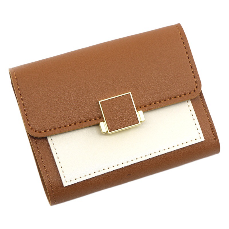 Personalizado pequeño tres veces las mujeres de corto cartera monedero bolsa de almacenamiento tarjeta bolsa embrague cartera femenina