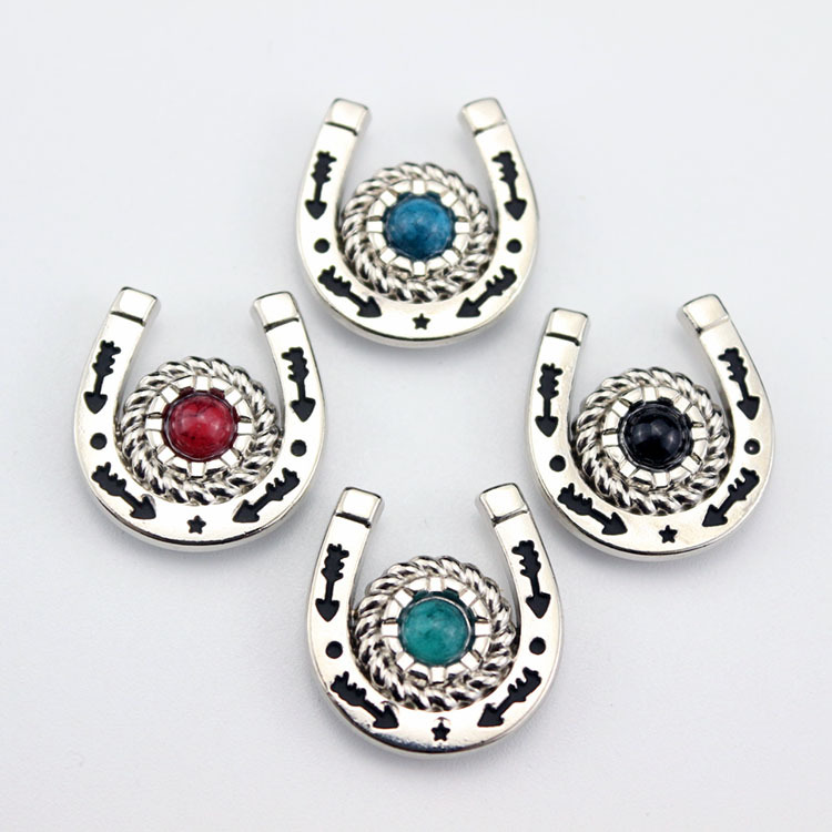 手作りdiyバッグ部品ベルト手環靴帽装飾ボタン馬蹄形u型ドリルねじボタン財布ボタン