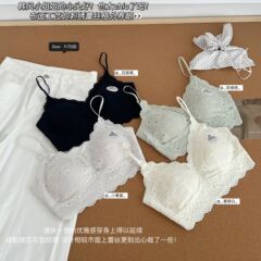花柄ハンドメイドレースフレンチ下着女性用固定コースターシームレスプッシュアップ胸縮小通気性大Uクロス美背中