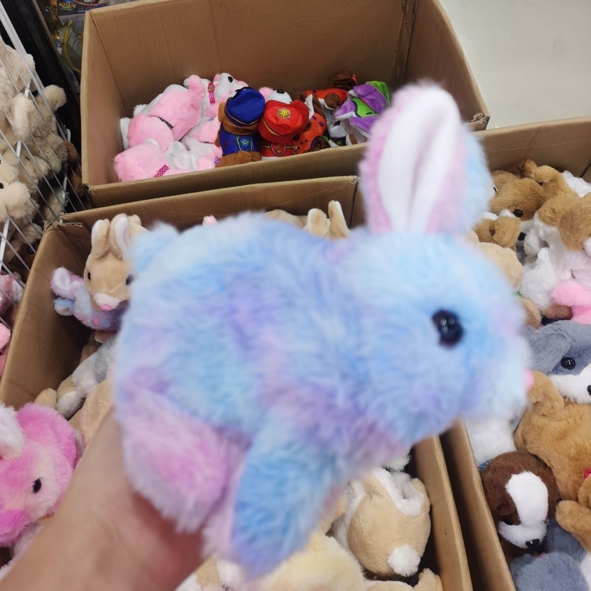 Cross-Border Children's Pretend Play Electric Cute Pet Bunny Rainbow Rabbit Simulation Animal Plush Toy Night Market Stall Wholesale