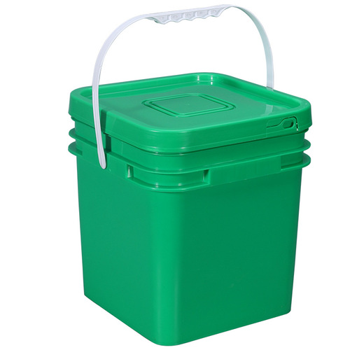 Square plastic bucket 5-25L metal powder bucket thickened chemical paint bucket with handle cat litter and dog food packaging bucket