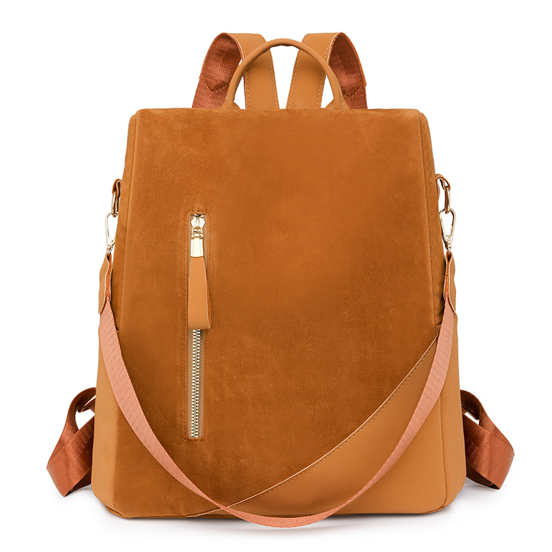 Mochila antirrobo para mujer de nuevo estilo 2024 color de contraste simple mochila multiusos de ocio de cercanías mochila de gran capacidad al por mayor