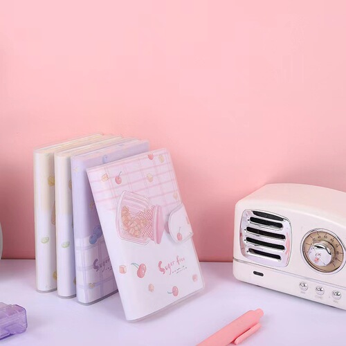 Portable pocket mini A7 small notebook with detachable Velcro cover, notebook for girls, mini memo book