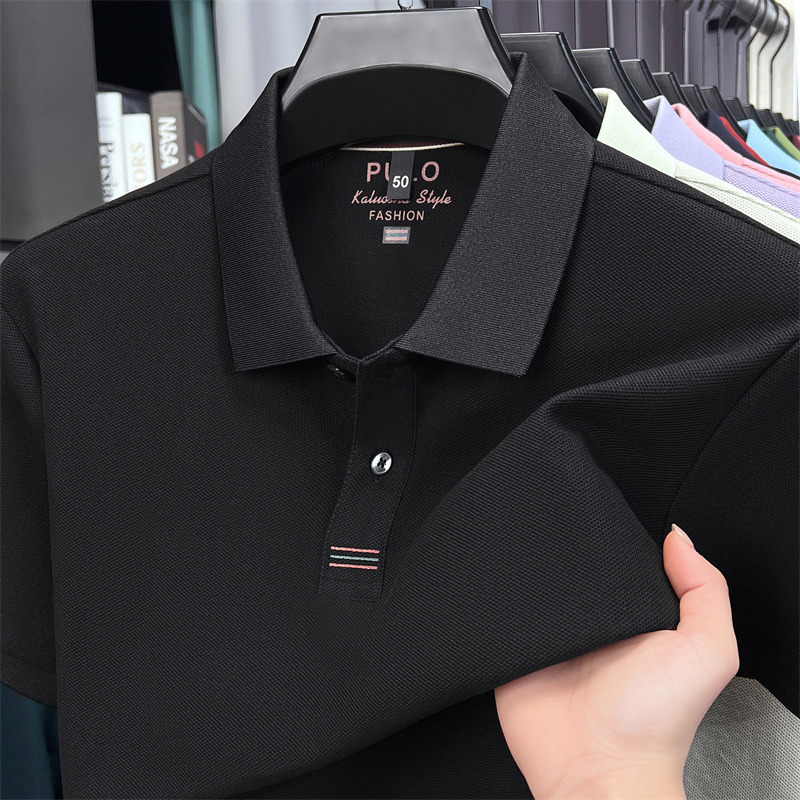 Cross-Border Pique Cotton Short-Sleeve Polo Shirt for Men, New Summer Style, Business Casual Versatile Turn-Down Collar Half-Sleeve T-Shirt Top Cross-Border Pique Cotton Short-Sleeve Polo Shirt for Men, New Summer Style, Business Casual Versatile Turn-Down Collar Half-Sleeve T-Shirt Top