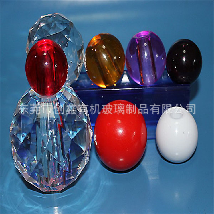 供应钻石面实心压克力球 亚克力刻面球 水晶棱面球 中孔棱形球