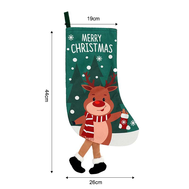 Calcetines de Navidad transfronterizos calcetines de regalo para niños colgantes de árbol de Navidad bolsas de caramelo decoración colgantes de decoración para el hogar de Navidad image 8
