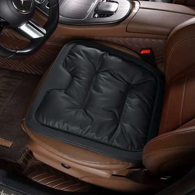 seat cushion three-piece main driver's: Seat cushion, seat cover - noble-black-anti-fouling-leathersingle-cushion-soft-and-comfortable