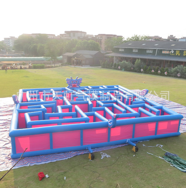 户外大型充气迷宫趣味儿童乐园商场引流设备障碍迷宫乐园淘气堡