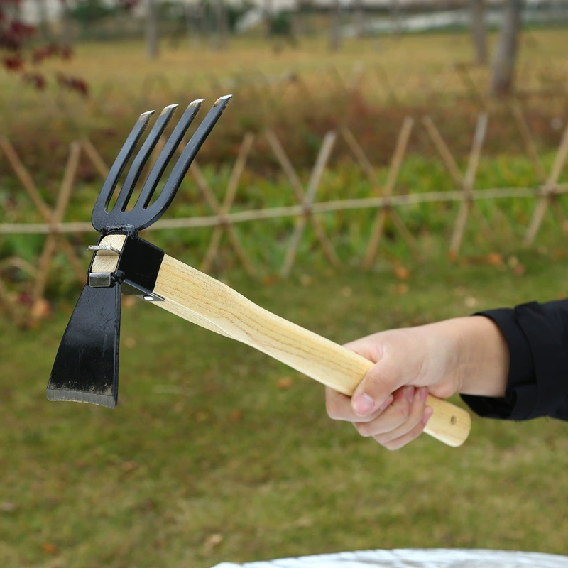 Открытый деревянный ручка маленькая мотыга копать землю и пропалывать землю