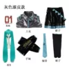 Case, set, green wig