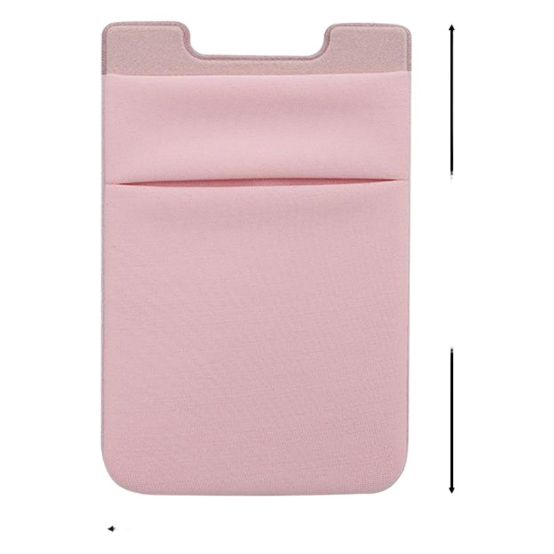 Factory spot double-layer Lycra mobile phone back card set multi-functional card storage bag headset storage bag