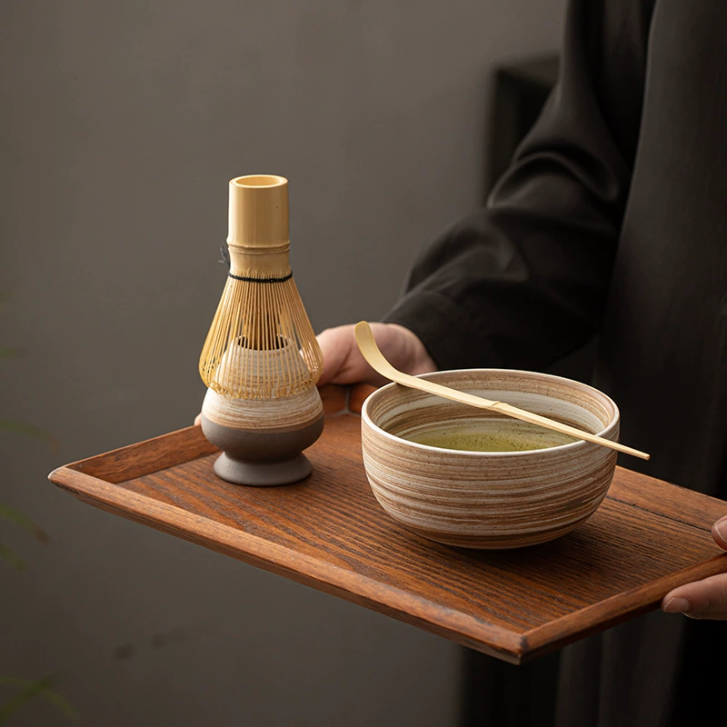 Набор чая матча (Creative Ceramics) японский стиль керамические чайные инструменты — венчик, ложка, сито нержавеющая сталь