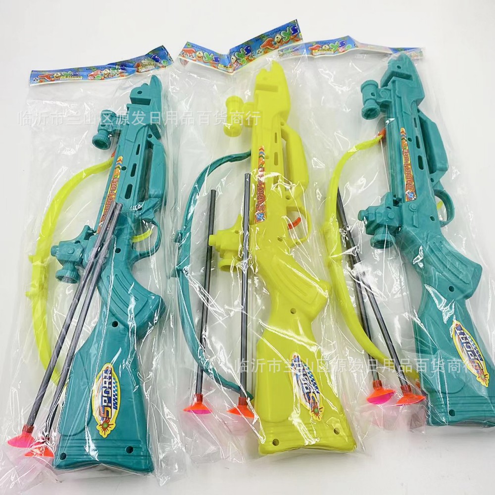 Arco y flecha para niños ballesta y Flecha de plástico de cuero suave Spring Gun juguete para niños Juego de pollo juguete de tiro lote de tiendas de departamentos