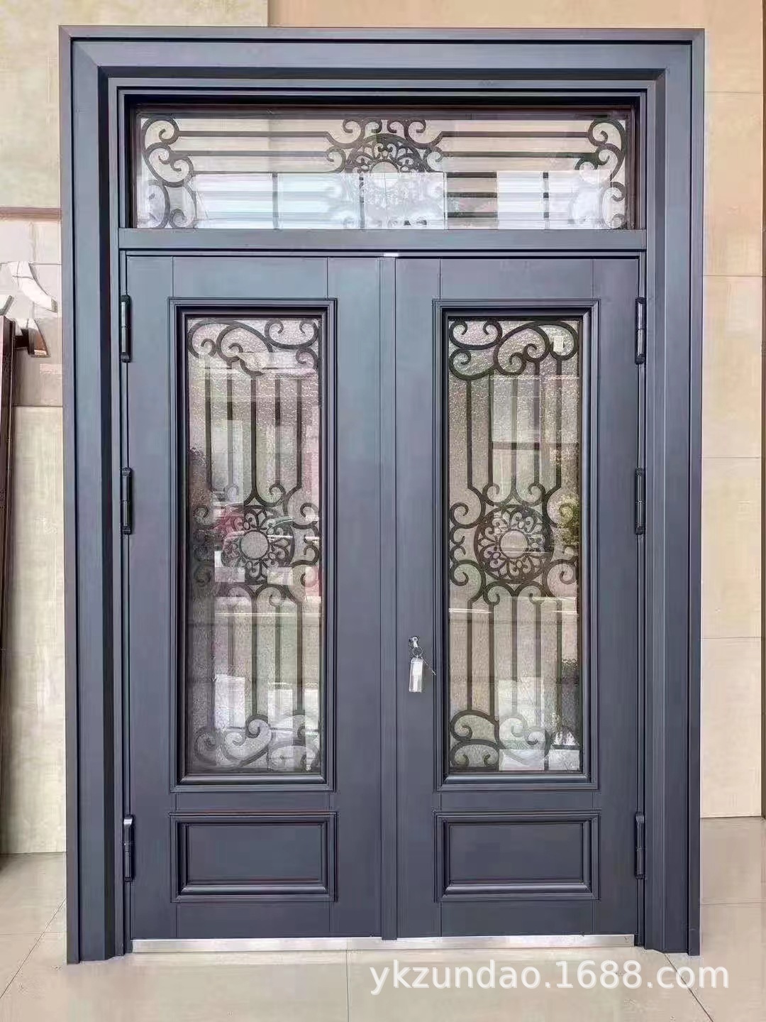 双开锌合金玻璃大门