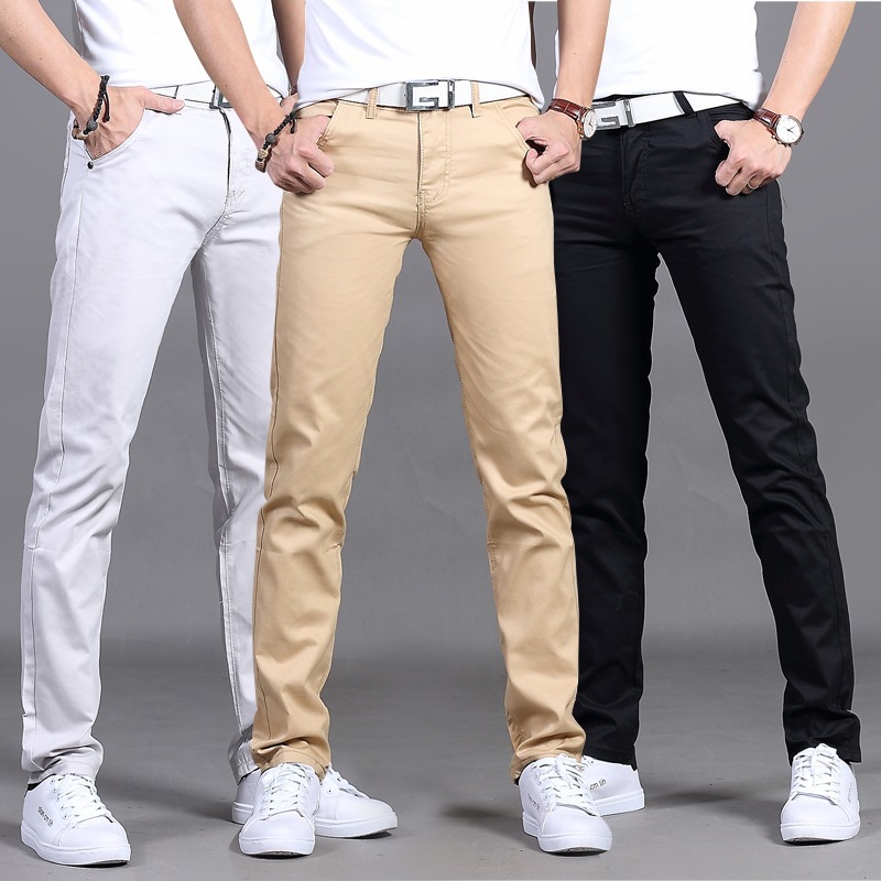 2019 Spring and Summer Men's Casual Pants Korean Slim Fit Men's Mid-Waist Straight Casual Pants Men's Pants Wholesale Men