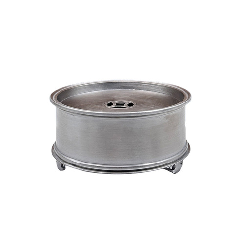Handmade tin tea boat Kungfu tea sea tea set tray water tray dry brewing tea set household water storage small round tea tray
