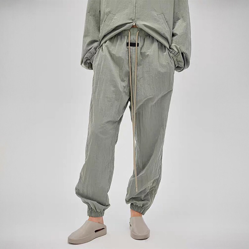Fog Multi-Thread Essential Niche Trendy Brand Pleated Sports Functional Nylon Leg Zipper Casual Pants for Men