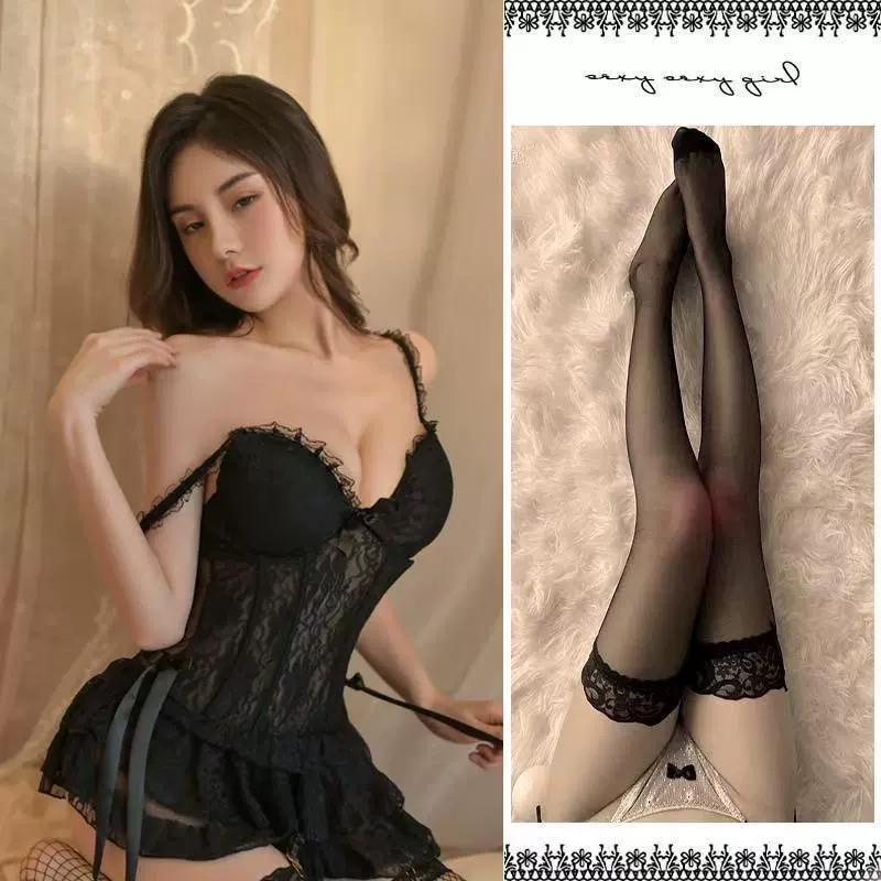 Purple uniform for beloved, tights, push up bra, sexy slip dress, pijama